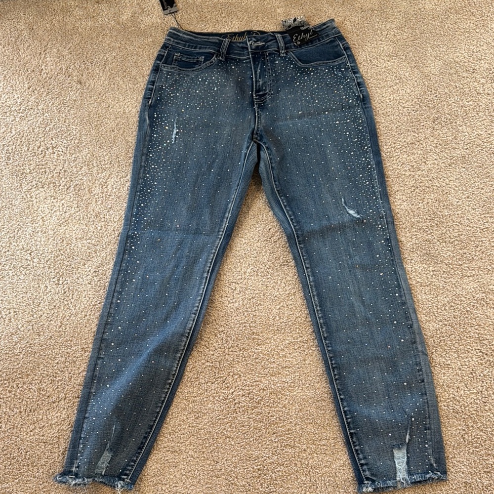 Embellished Blue Jeans